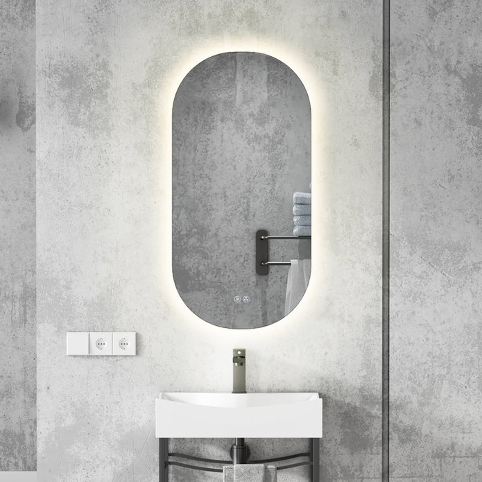 Kodaen Moderno Runway Style Backlit Frameless Bathroom LED Mirror LM824B