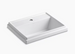 Lavabo de salle de bain rectangulaire encastrable Tresham de Kohler avec trou de robinet unique, blanc