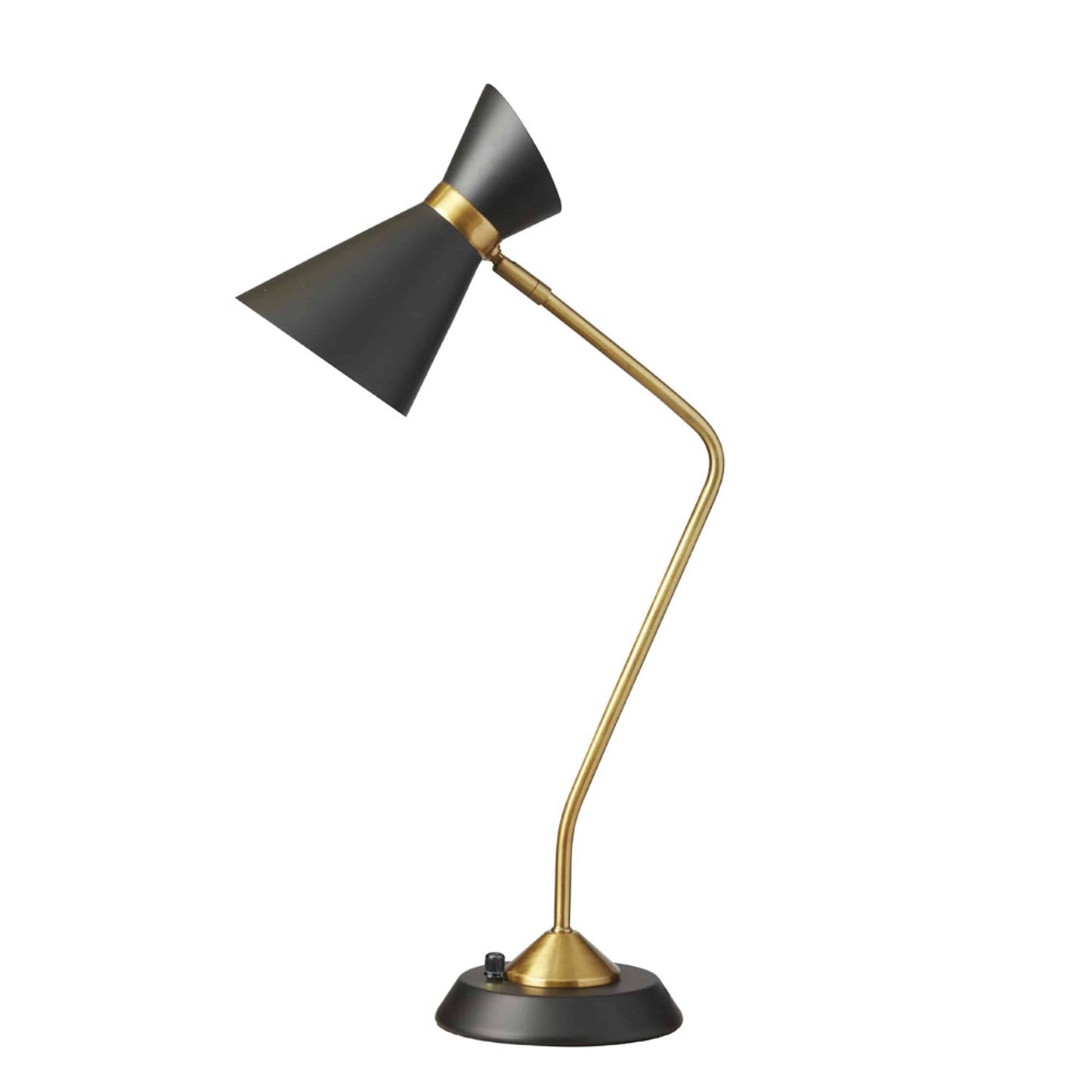 Dainolite 1 Light Table Lamp, Matte Black/Vintage Bronze - Renoz