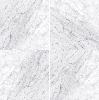 MSI Carrara White Honed Marble Tile 18" x 18"