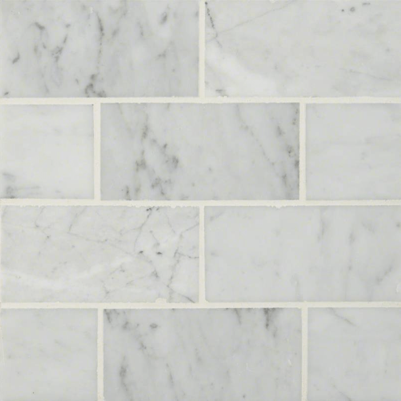 MSI Carrara White Subway Tile 3" x 6"