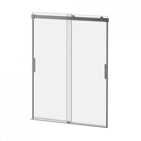 Kalia Akcess 60" x 77" Sliding Shower Door With Clear Glass- Chrome