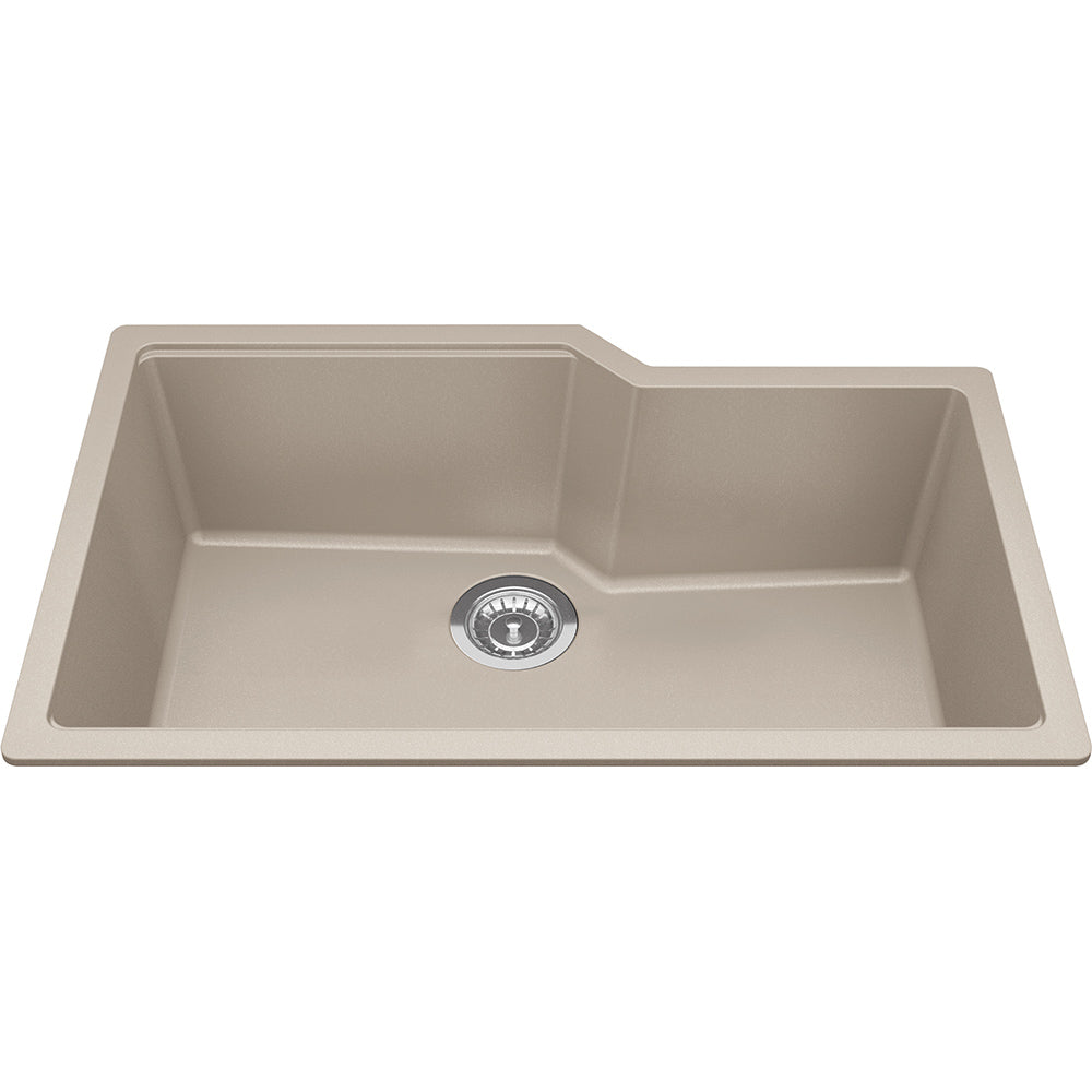 Kindred 30.68" x 19.68" Granite Series Undermount Single Bowl Granite Kitchen Sink in Champagne