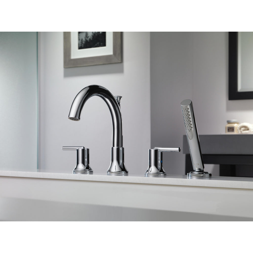 Delta TRINSIC Roman Tub Filler with Hand Shower Trim -Chrome (Valves Sold  Separately) – Renoz