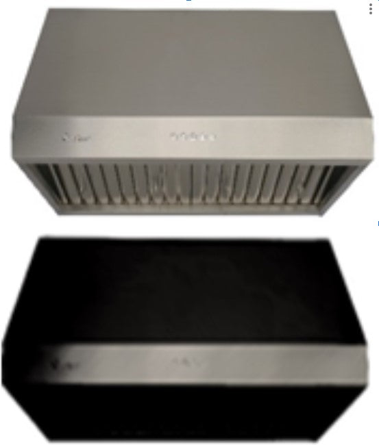 Cyclone Pro Collection PTB812 36" Undermount or Wall Mount Range Hood Kitchen Exhaust Fan (With Chimney)