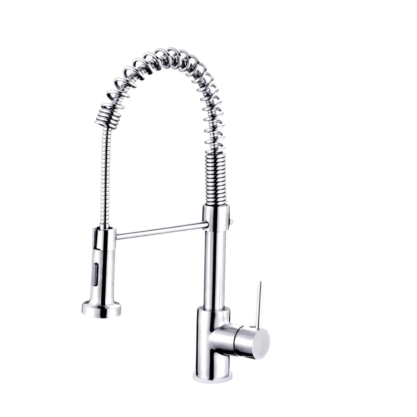 Stylish Milano 17.5" Kitchen Faucet Single Handle Pull Down Dual Mode Lead Free Polished Chrome Finish - Renoz