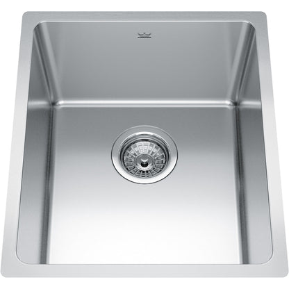 Kindred Brookmore 15.56" x 18" Undermount Single Bowl Stainless Steel Kitchen Sink