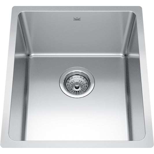 Kindred Brookmore 15.56" x 18" Undermount Single Bowl Stainless Steel Kitchen Sink