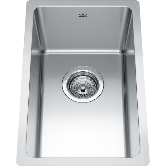 Kindred Brookmore 11.56" x 18" Undermount Single Bowl Stainless Steel Kitchen Sink