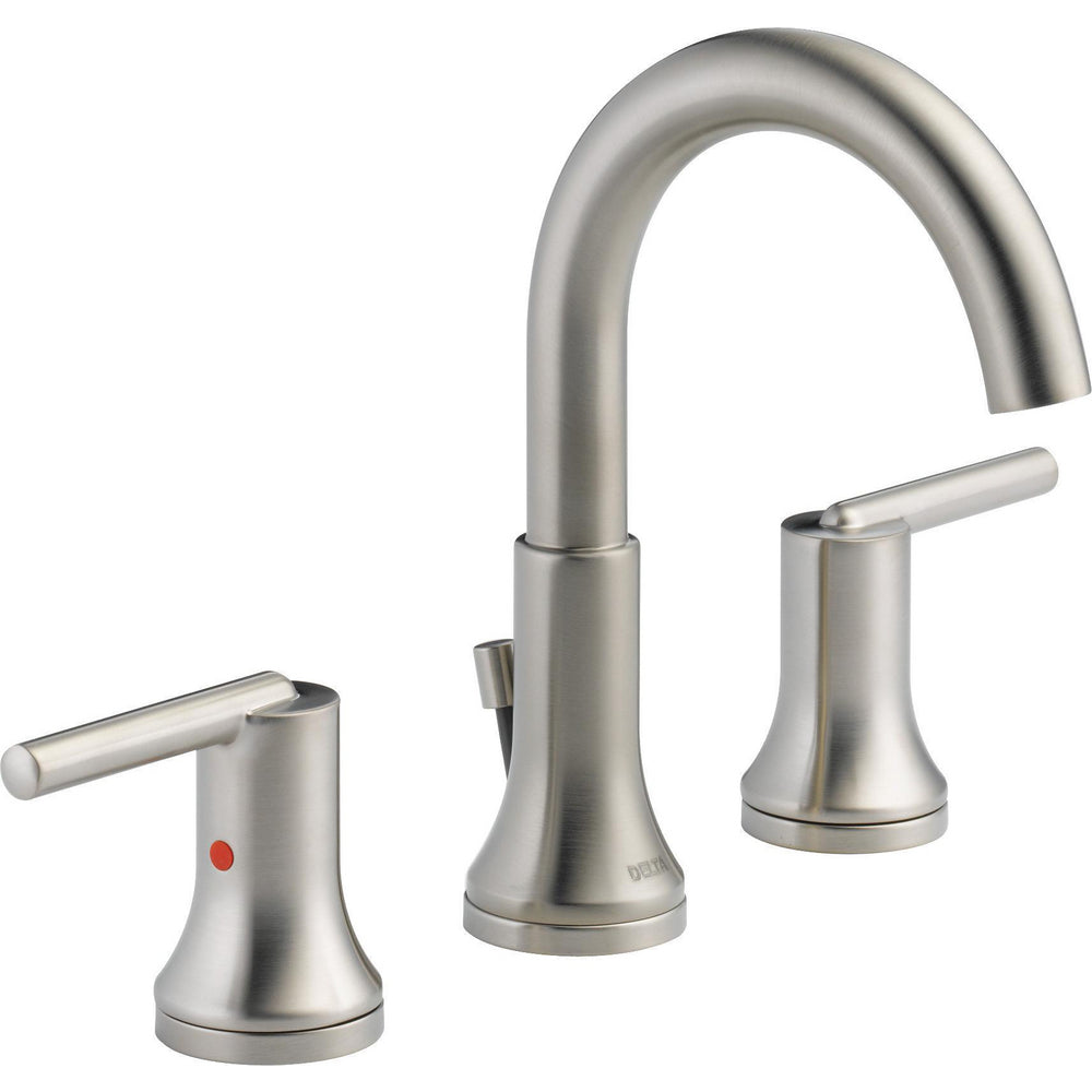 Delta TRINSIC Two Handle Widespread 3 Hole Bathroom Faucet- Stainless