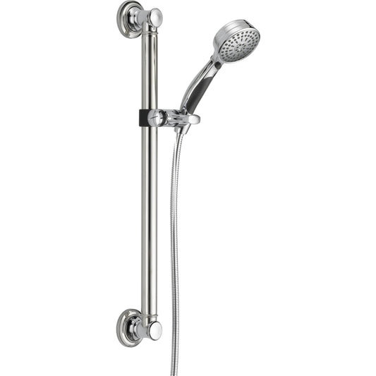 Delta ActivTouch 9-Setting Hand Shower with Traditional Slide Bar / Grab Bar- Chrome