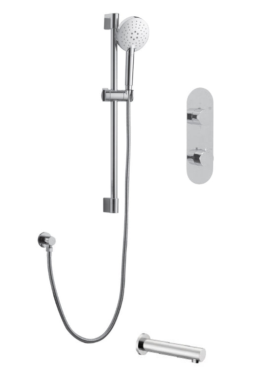 Streamline Cavalli CAVKIT9 Kit de douche thermostatique avec douchette à main et remplissage de baignoire (pomme de douche non incluse)