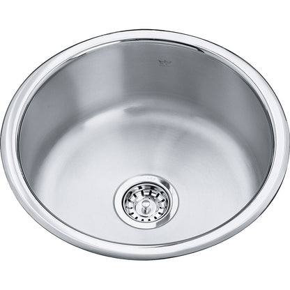Kindred Steel Queen 18.13" x 18.13" Drop-in Round Bar/prep Sink Stainless Steel