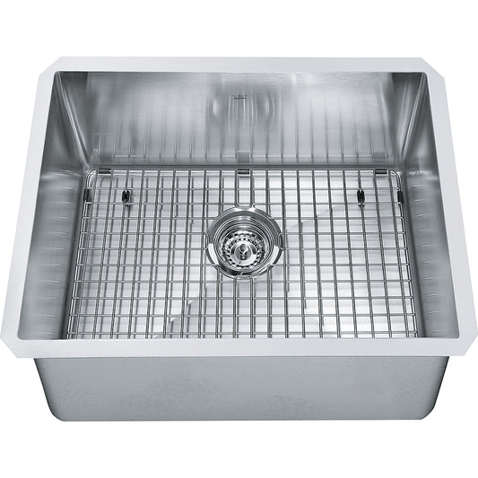 Kindred 23" x 18" Undermount Kitchen Sink, Single Bowl, Stainless Steel, with Grid
