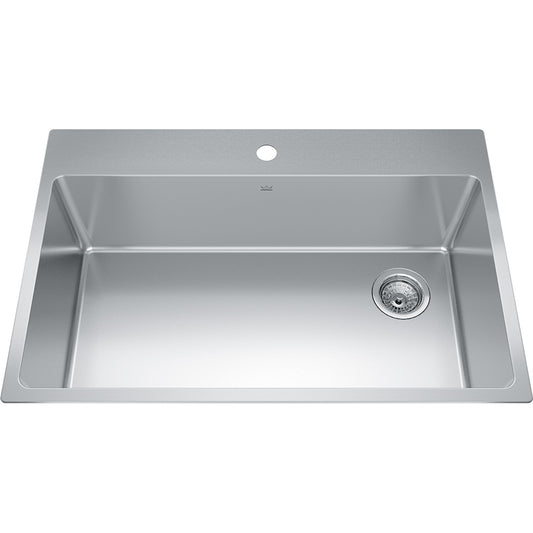 Kindred Brookmore 32.87" x 22" Drop in Single Bowl Single Hole Stainless Steel Kitchen Sink