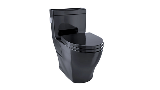 Toilette monobloc Toto Legato, 1,28 gpf, cuvette allongée + connexion ébène, hauteur de siège 17-1/8 po, noir
