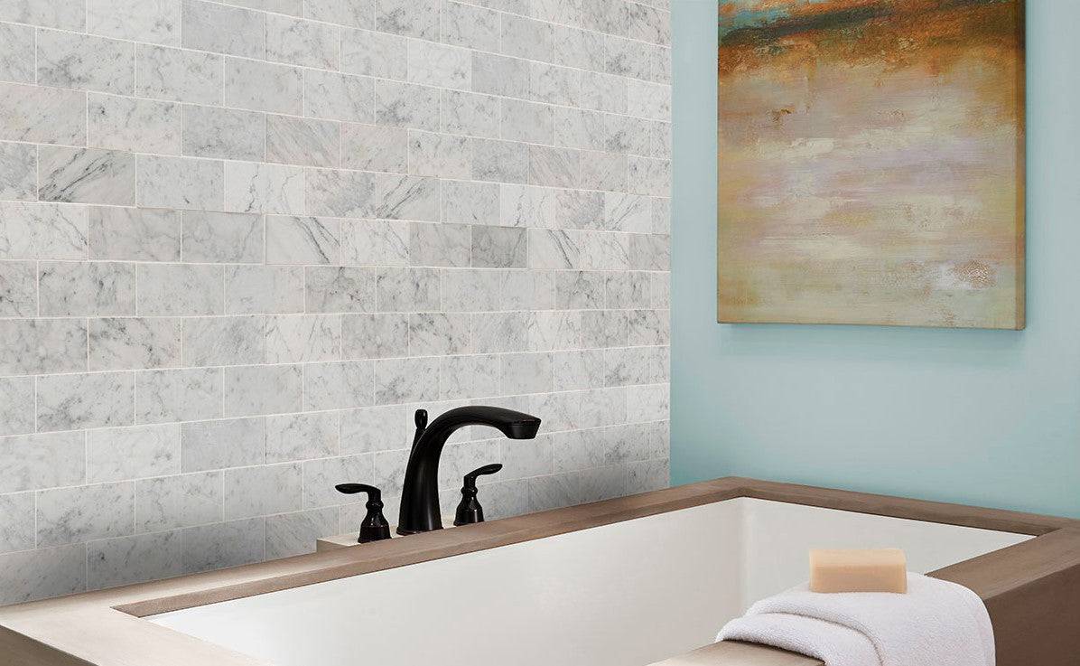 MSI Backsplash and Wall Tile Carrara White Honed 3" x 6"