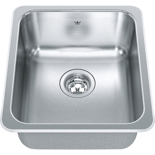 Kindred Single Bowl 16.12" x 18.12" Drop-in Prep Kitchen Sink Stainless Steel