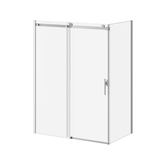 Kalia KONCEPT EVO 60" x 77" Sliding Shower Door With 36" Return Panel With Clear Glass - Chrome