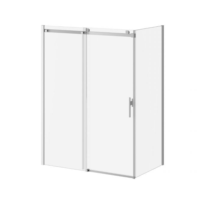Kalia KONCEPT EVO 60" x 77" Sliding Shower Door With 36" Return Panel With Clear Glass - Chrome