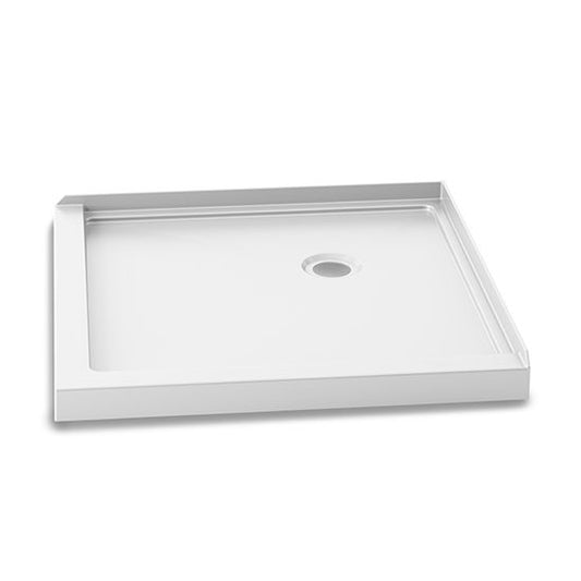 Base de douche carrée en acrylique Kalia SPEC Koncept 36" x 36" avec drain en coin