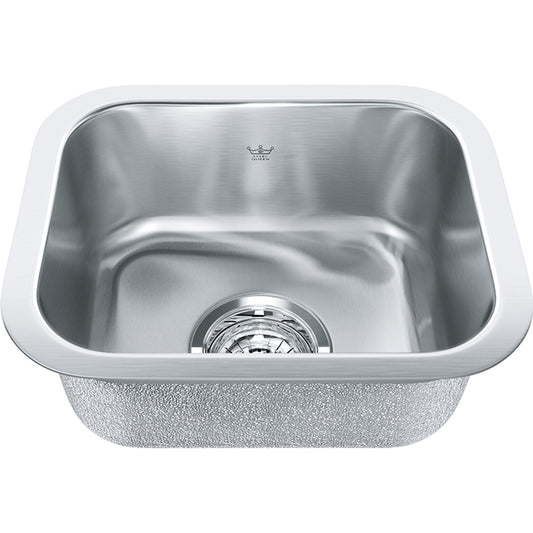 Kindred Steel Queen 13.38" x 11" Single Bowl Undermount Sink Stainless Steel