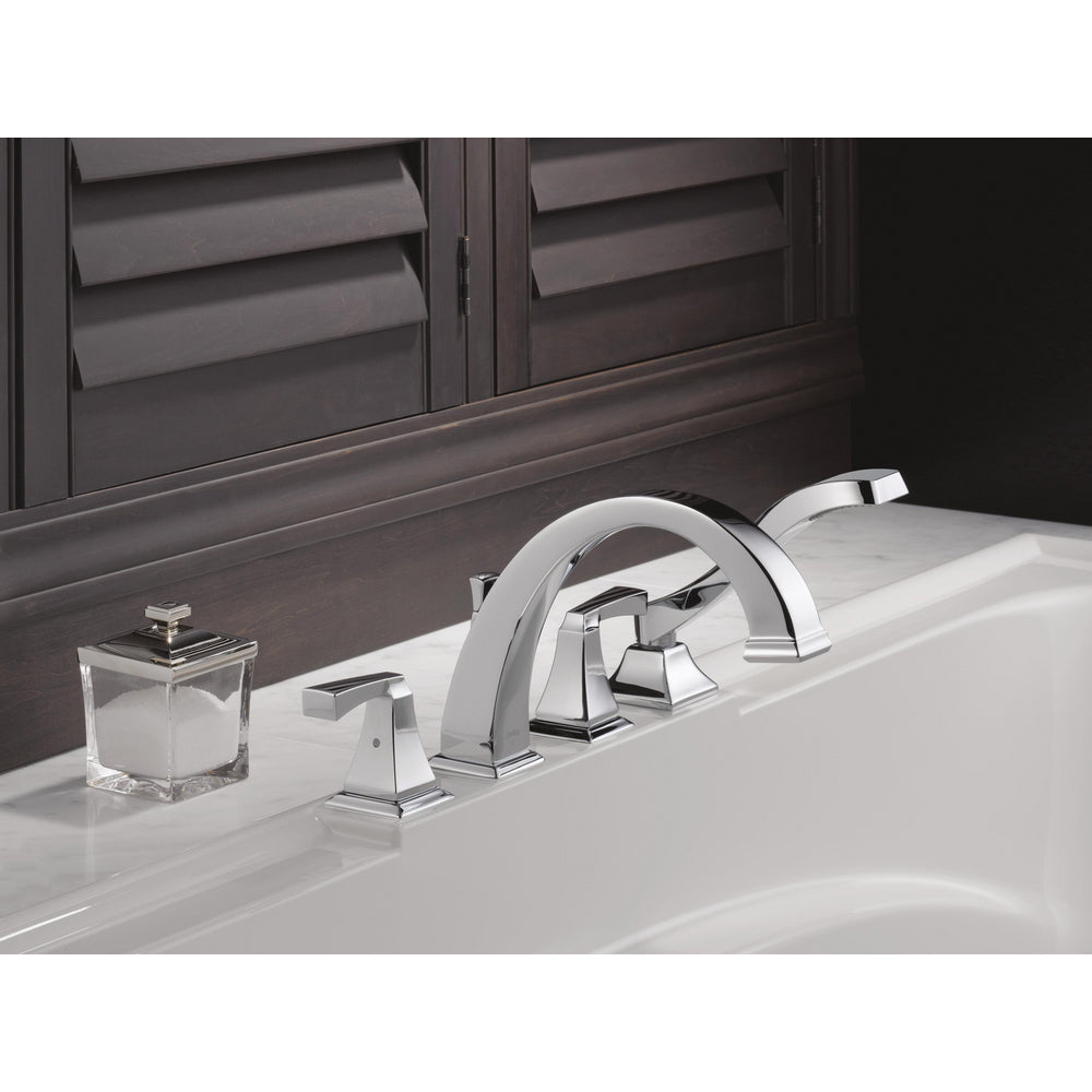 Delta DRYDEN Roman Tub Filler with Hand Shower Trim -Chrome