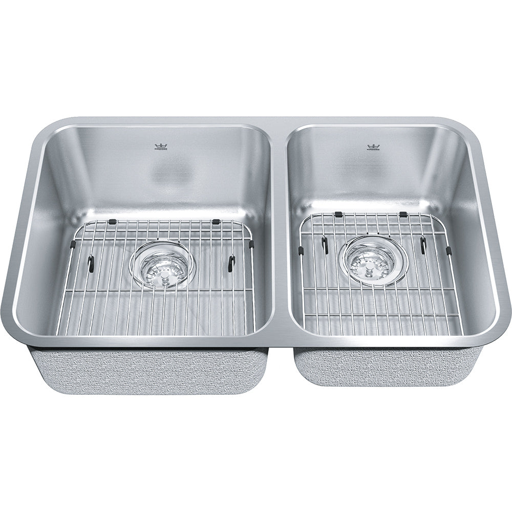 Kindred 29.87" x 18.75" Double Bowl Undermount 18 Gauge Sink Stainless Steel