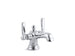 Kohler Robinet de lavabo de salle de bain monobloc monobloc Bancroft avec écusson et poignées à levier en métal - Chrome