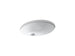 Kohler Lavabo de salle de bain ovale sous plan Caxton de 19 po x 15 po avec dessous vitré - Blanc