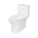 Rubi RCM122BL Siège de toilette monobloc inclus avec hauteur de 29 po et hauteur de siège de 15,37 po - Blanc