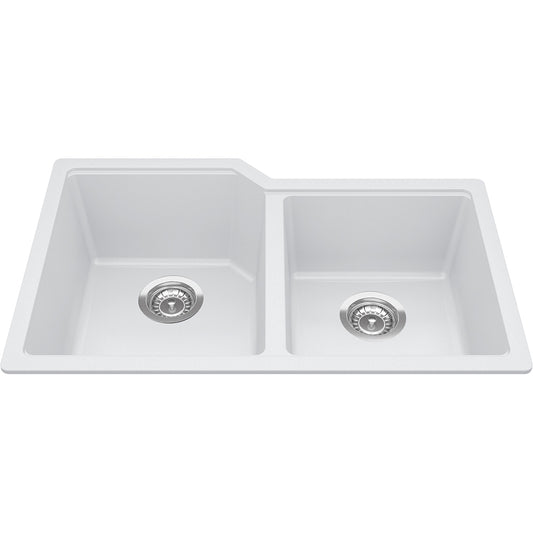 Kindred Granite Series 30.69" x 19.69" Undermount Single Bowl Granite Kitchen Sink in Polar White