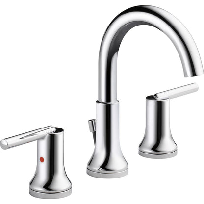 Delta TRINSIC Two Handle Widespread 3 Hole Bathroom Faucet- Chrome