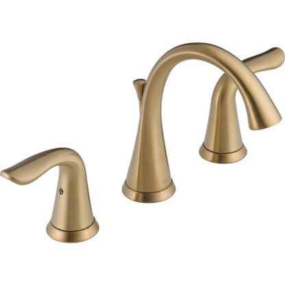 Delta LAHARA Two Handle Widespread 3 Hole Bathroom Faucet- Champagne Bronze