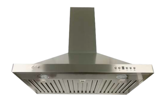 Cyclone Alito Collection SC519 30" Wall Mount Range Hood Kitchen Exhaust Fan With Mesh Filters