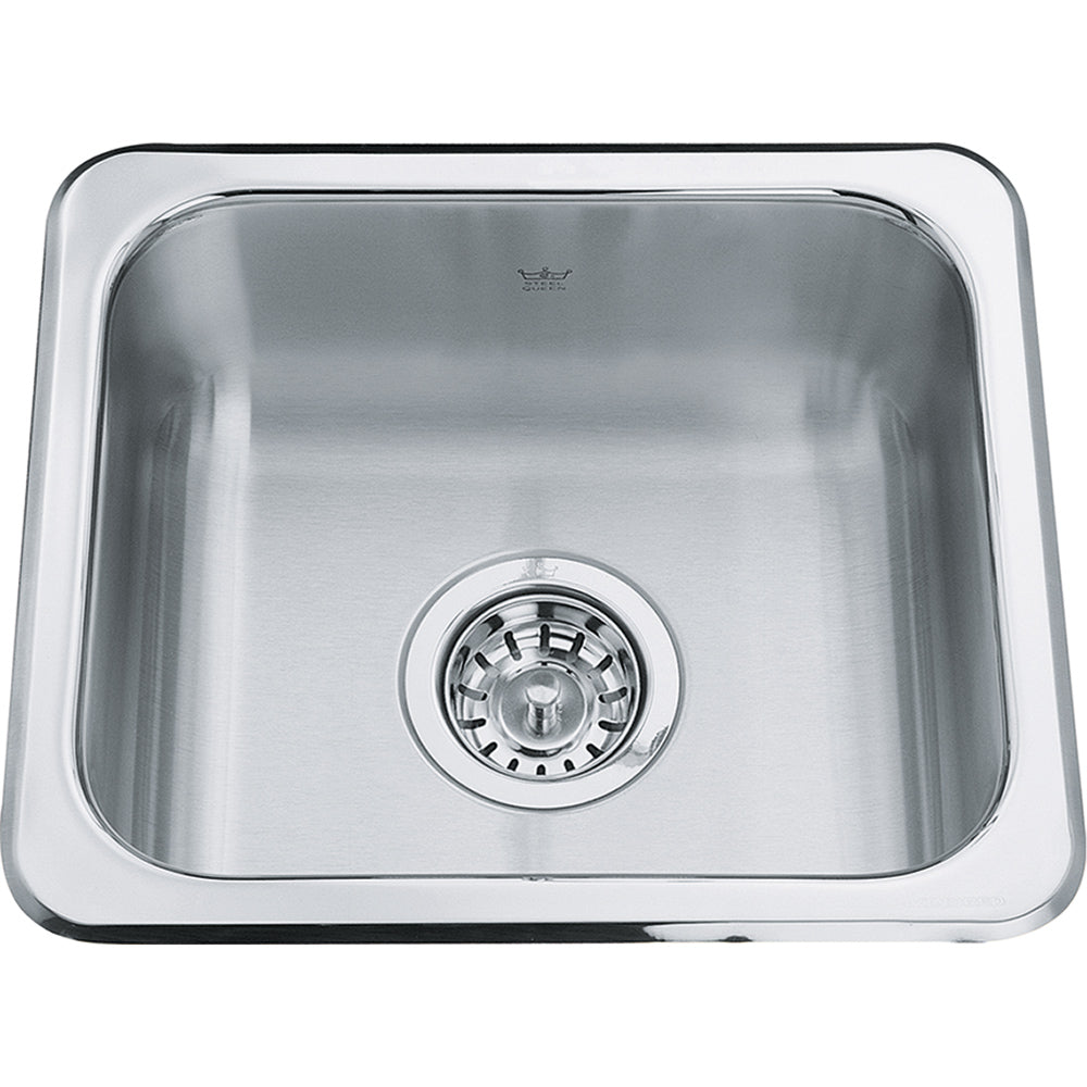 Kindred Steel Queen 15.13" x 13.13" Single Bowl Stainless Steel Food Prep and Hospitality Sink