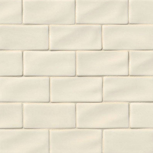 MSI Backsplash and Wall Tile Glossy Antique White Subway Tile 3" x 6"