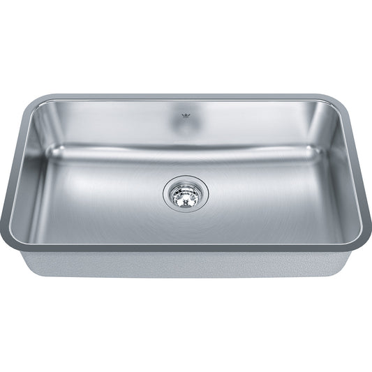 Kindred Steel Queen 30.75" x 17.75" Single Bowl Undermount Sink Stainless Steel