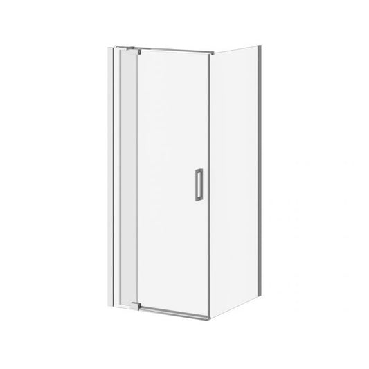 Kalia DISTINK 36" x 77" Pivot Shower Door With 36" Return Panel Clear Glass - Chrome