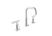 Kohler Purist Widespread Bathroom Sink Faucet With Low Lever Handles And Low Gooseneck Spout
