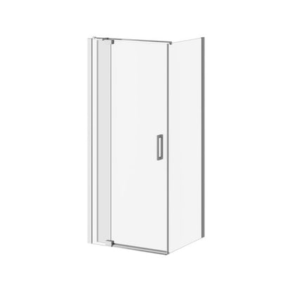 Kalia DISTINK 36" x 77" Pivot Shower Door With 32" Return Panel Clear Glass - Chrome