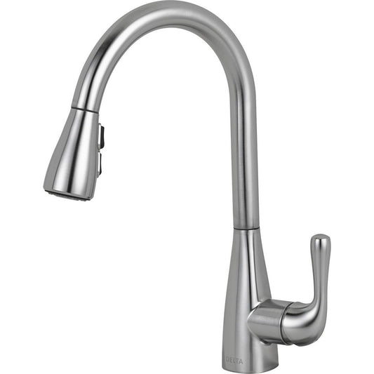 Delta Marley Single Handle Pull Down Kitchen Faucet- Arctic Stainless