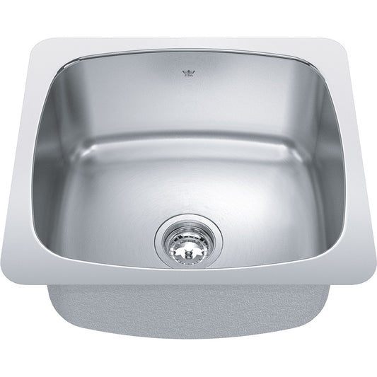 Kindred Steel Queen 20.13" x 18.13" Single Bowl Undermount Laundry/Utility Sink Stainless Steel