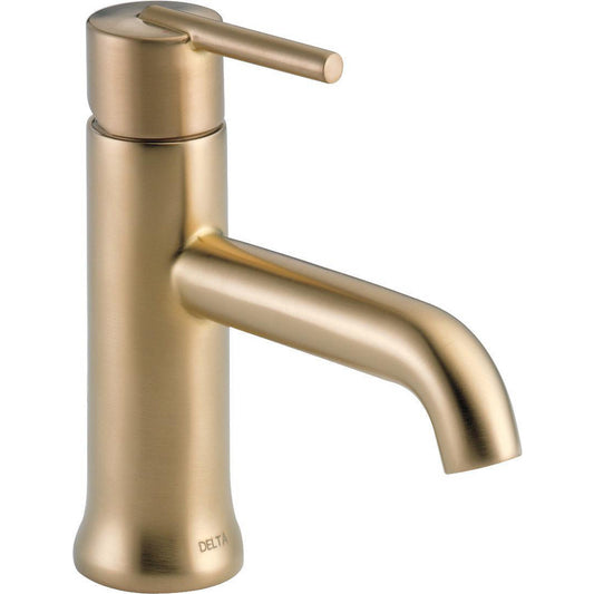 Delta TRINSIC Single Handle Bathroom Faucet With Pop-Up Drain - Champagne Bronze