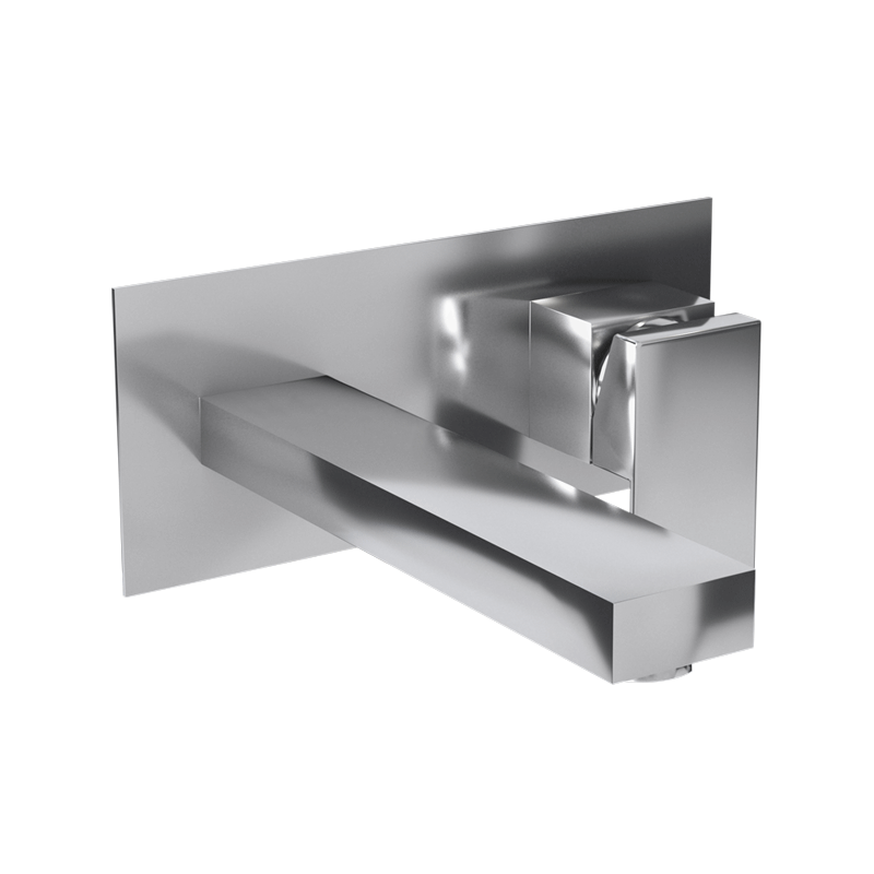 Rubi Quatro 9" Wide Wall Mount Bathroom Sink Faucet- Chrome