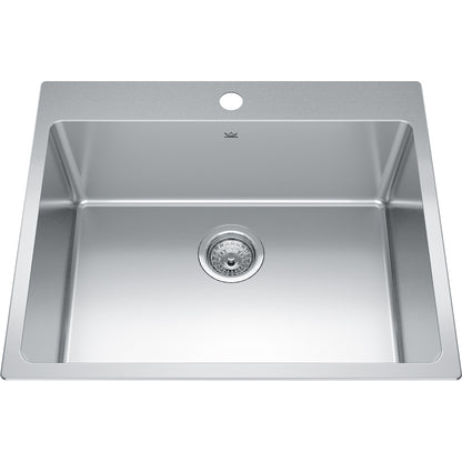 Kindred Brookmore 25" x 20.86" Drop in Single Bowl Stainless Steel Kitchen Sink