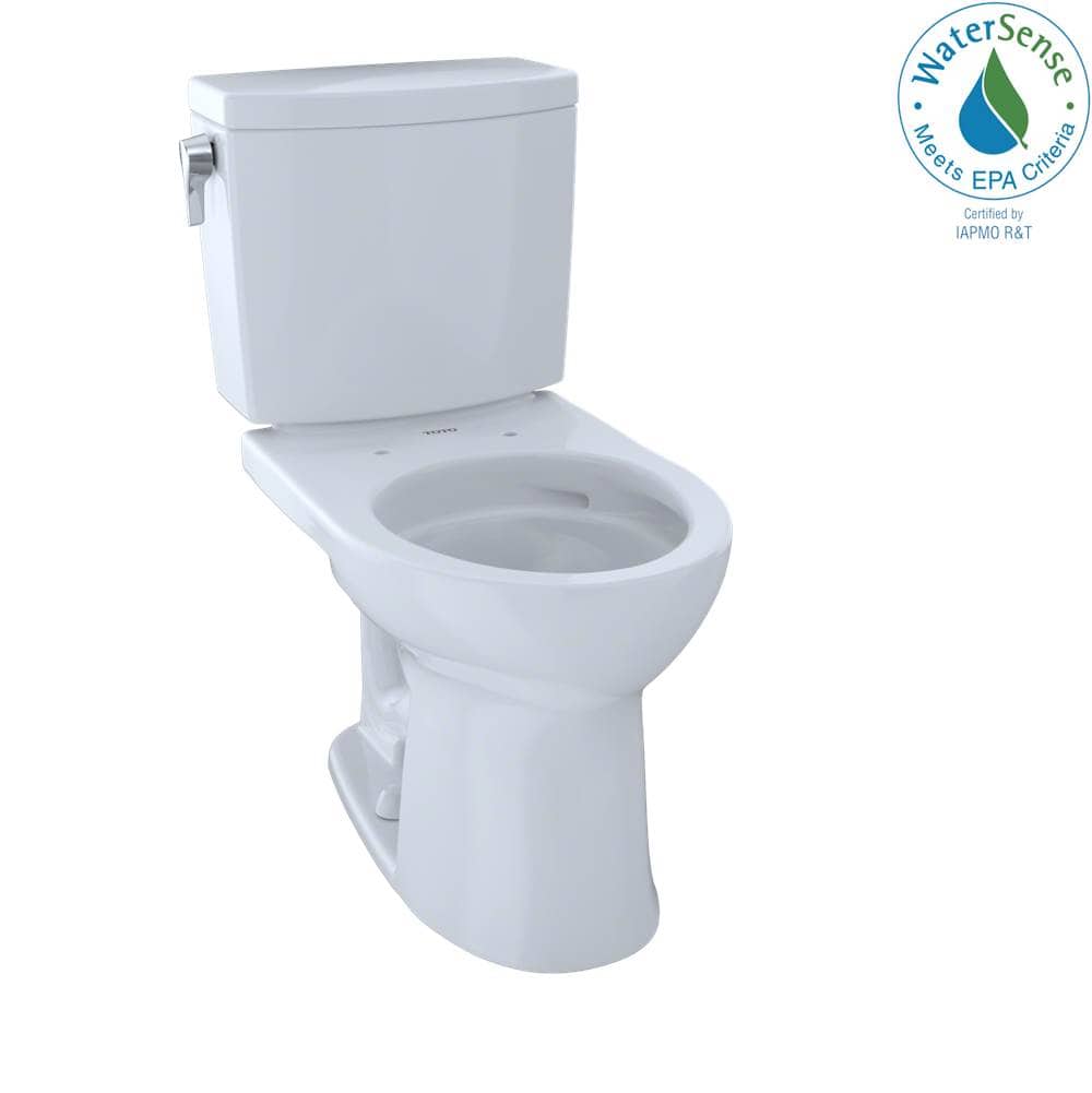 Toto Drake II Two Piece Toilet, Round Bowl, 1.0 GPF (Seat Sold Separately)
