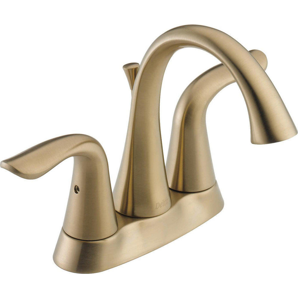 Delta LAHARA Two Handle Centerset 3 Hole Bathroom Faucet- Champagne Bronze
