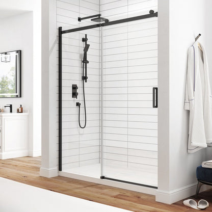 Kalia SPEC Koncept-II 60" x 77" Sliding Shower Door With Clear Glass - Matte Black