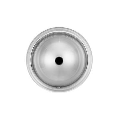 Kindred 16.75" x 16.75" Stainless Steel 18 Gauge Single Bowl, Round Basin Drop-In Lavatory Sink With Overflow Silk
